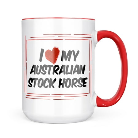 

Neonblond I Love my Australian Stock Horse Mug gift for Coffee Tea lovers