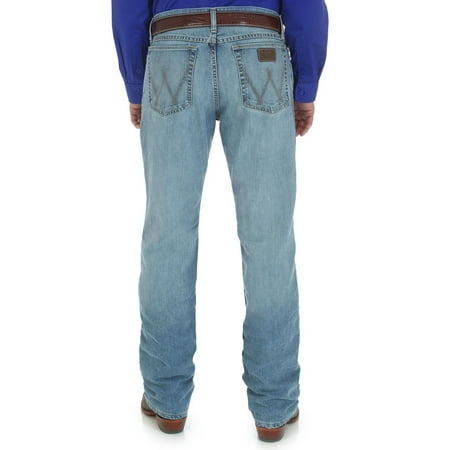 wrangler men's 20x cool vantage competition slim fit ocean blue jean, ocean blue, 35x34