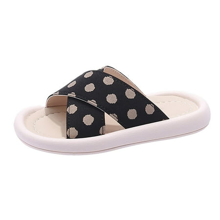QIANGONG Toddler Shoes Children Girls Sandals Polka Dot Rubber Soft Bottom Casual Shoes Open Toe Outside Wear Slippers Princess Shoes (Color: Black Size: 21 )
QIANGONG Toddler Shoes Children Girls Sandals Polka Dot Rubber Soft Bottom Casual Shoes Open Toe Outside Wear Slippers Princess Shoes (Color: Black Size: 21 )