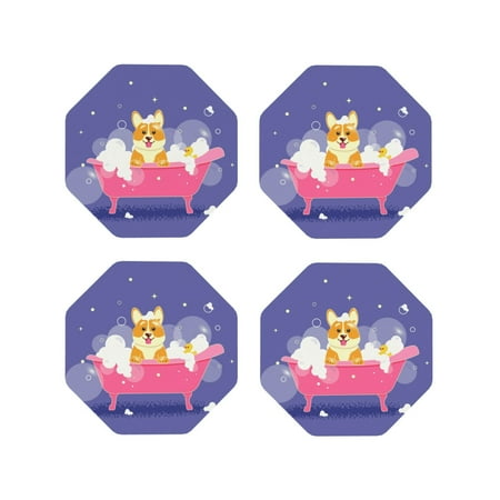 Drink Coasters Set of 4 Dog Washes in a Pink Bath Leather Coasters for Coffee Table Protector Heat Resistant Cute Coasters for Home Decor Housewarming Gifts Bar Kitchen 4 Inch Octagon
Drink Coasters Set of 4 Dog Washes in a Pink Bath Leather Coasters for Coffee Table Protector Heat Resistant Cute Coasters for Home Decor Housewarming Gifts Bar Kitchen 4 Inch Octagon