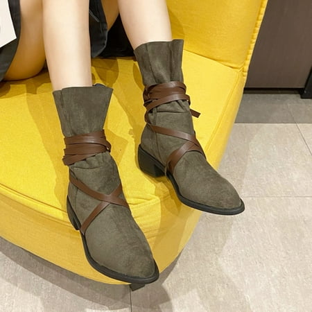Tawop Riding Boots For Women Fashion Bandage Solid Boots Pointed Toe Midheel Heel Boots Shoes Boots For Women Ankle Booties Womens Boots Ankle
Tawop Riding Boots For Women Fashion Bandage Solid Boots Pointed Toe Midheel Heel Boots Shoes Boots For Women Ankle Booties Womens Boots Ankle