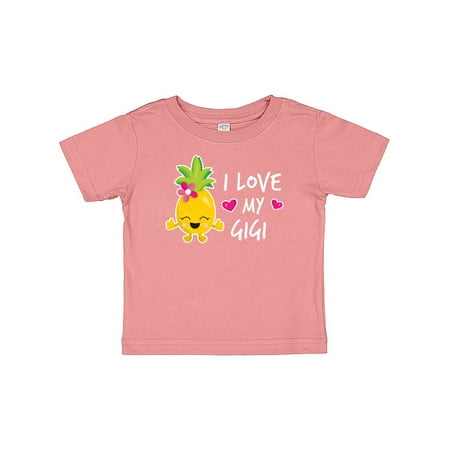Inktastic I Love My Gigi with Pineapple Gift Baby Girl T-Shirt