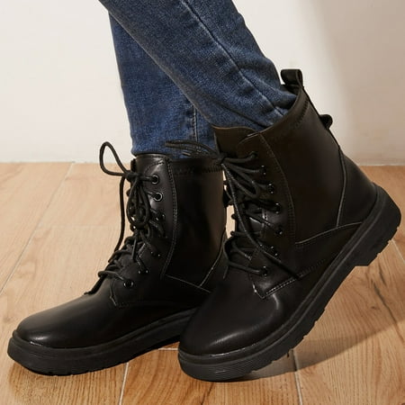 TALKVE Womens Ladies Wedge Squared Heels Squared Toe Lace Up Solid Boots Shoes
TALKVE Womens Ladies Wedge Squared Heels Squared Toe Lace Up Solid Boots Shoes