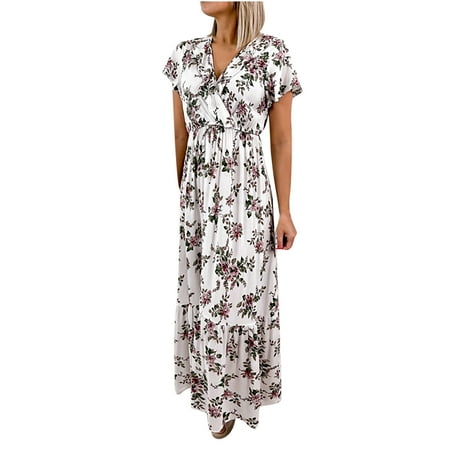 Bigersell Blazer Dress Womens Casual V-Neck Short Sleeve Splicing Printed Ankle-Length Dresses Maternity Photoshoot Dress Regular Wrap Dresses Style 23285 White L
Bigersell Blazer Dress Womens Casual V-Neck Short Sleeve Splicing Printed Ankle-Length Dresses Maternity Photoshoot Dress Regular Wrap Dresses Style 23285 White L