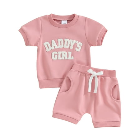 Wallarenear Toddler Girls Summer Outfits Letter Embroidery T Shirt Tops Elastic Waist Shorts Pink 18-24 Months
Wallarenear Toddler Girls Summer Outfits Letter Embroidery T Shirt Tops Elastic Waist Shorts Pink 18-24 Months
