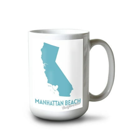 15 fl oz Ceramic Mug Manhattan Beach California State Outline and Heart Dishwasher & Microwave Safe
15 fl oz Ceramic Mug Manhattan Beach California State Outline and Heart Dishwasher & Microwave Safe