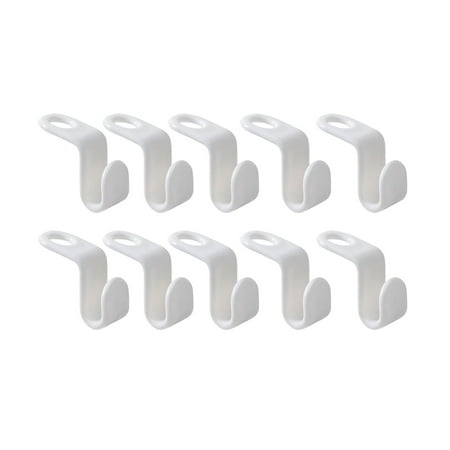 Coat Hanger Organization and Storage Home Hanger Connection Hook Plastic Stackable Link Buckle Hook 10Pc