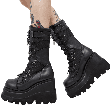 Women s Belt Buckle Boots with Plus Size Slope Heel Shoes for Valentine s Day Anniversaries Gifts Black 35
Women s Belt Buckle Boots with Plus Size Slope Heel Shoes for Valentine s Day Anniversaries Gifts Black 35
