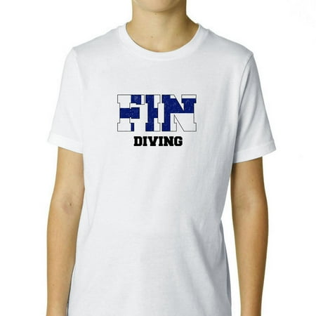 Finland Diving - Olympic Games - Rio - Flag Boy's Cotton Youth T-Shirt