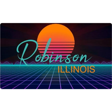 Sandwich Illinois 4 X 2.25-Inch Fridge Magnet Retro Neon Design