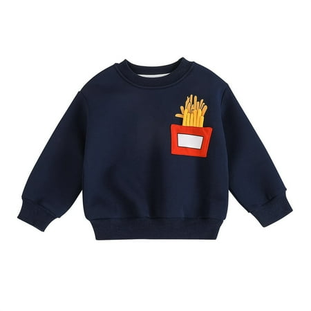 Otqutp Workout Pullovers for Baby Kids Sweatshirts Soft Cotton Warm Crewneck Long Sleeve Round Neck French Fries Printed Sweatshirt for Boys Girls(Navy 5-6 Years)
Otqutp Workout Pullovers for Baby Kids Sweatshirts Soft Cotton Warm Crewneck Long Sleeve Round Neck French Fries Printed Sweatshirt for Boys Girls(Navy 5-6 Years)