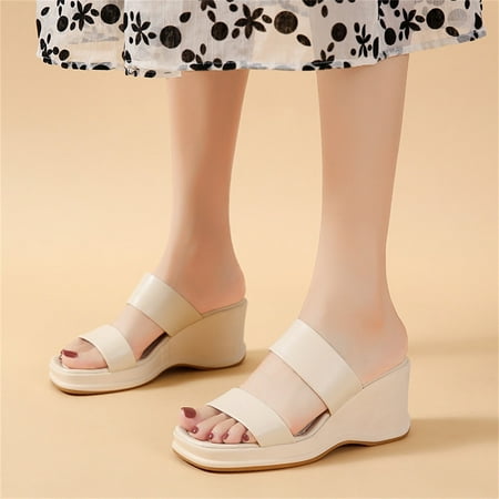 Ykohkofe Fashion Summer Women Sandals Wedge Heel Thick Sole Solid Color Open Toe Casual Comfortable
Ykohkofe Fashion Summer Women Sandals Wedge Heel Thick Sole Solid Color Open Toe Casual Comfortable