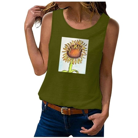 Corset Top Plus Size Women s Casual Crewneck Sunflower Print Camisole Green XXL
Corset Top Plus Size Women s Casual Crewneck Sunflower Print Camisole Green XXL