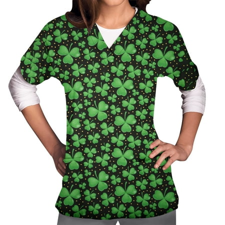 RYRJJ St. Patrick s Day Scrub_Tops for Womens Funny Clovers Printed Nurse Working Uniform Short Sleeve V Neck Tees with Pockets(01#Army Green L)
RYRJJ St. Patrick s Day Scrub_Tops for Womens Funny Clovers Printed Nurse Working Uniform Short Sleeve V Neck Tees with Pockets(01#Army Green L)