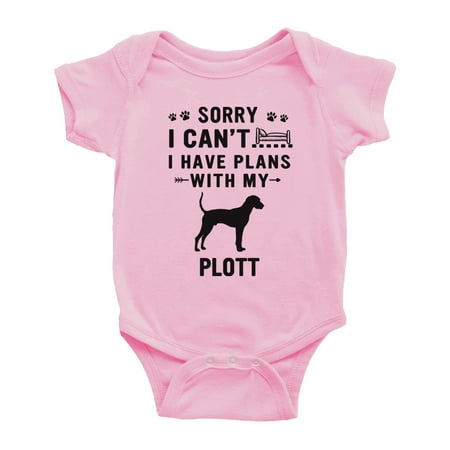 Sorry I Can t I Have Plans With My Plott Love Pet Dog Funny Baby Romper (Pink 0-3 Months)
Sorry I Can t I Have Plans With My Plott Love Pet Dog Funny Baby Romper (Pink 0-3 Months)