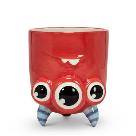 5 in. Upside Down Monster Mug Red