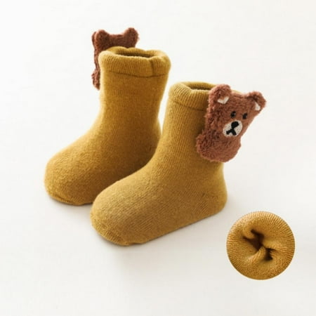Leonard 0-5Y Baby Socks Winter Warm Cotton Cute Bear Kids Sock Girls Cute Newborn Baby Boys Toddler Socks