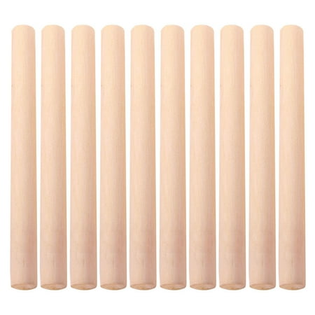 10pcs Wood Rolling Pin Baking Roller Kitchen Cooking Tools for Bread Dumpling