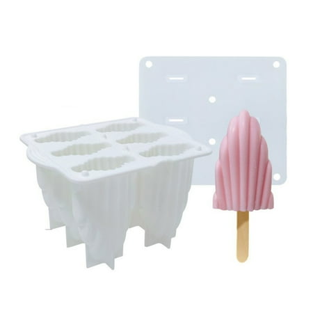 Spiral Ice Popsicle Bar Silicone Mould Flexible Easy Release Ice Mould with Lid for Summer 6-grid White Shell
Spiral Ice Popsicle Bar Silicone Mould Flexible Easy Release Ice Mould with Lid for Summer 6-grid White Shell