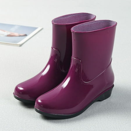 Cathalem Gloss Tall Women Shoes Short Rain Boots For Womens Ankle Waterproof Rainboot Slip On Womens Short Rain Boot Purple 8
Cathalem Gloss Tall Women Shoes Short Rain Boots For Womens Ankle Waterproof Rainboot Slip On Womens Short Rain Boot Purple 8