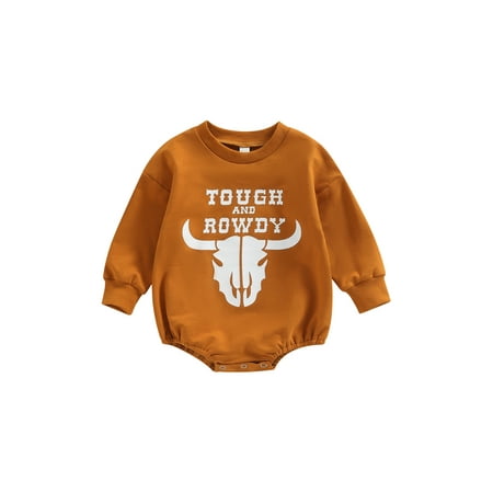 jaweiwi Toddler Baby Rompers for Newborn Girl Boy Letter Print Western Cowboy Casual Long Sleeve Sweatshirt Jumpsuit Size 0 6 12 18 24 M
jaweiwi Toddler Baby Rompers for Newborn Girl Boy Letter Print Western Cowboy Casual Long Sleeve Sweatshirt Jumpsuit Size 0 6 12 18 24 M