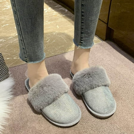 QISIWOLE Winter Plus Velvet Rhinestone Baotou Wool Cotton Warm Non-slip Home Slippers clearance under $10
QISIWOLE Winter Plus Velvet Rhinestone Baotou Wool Cotton Warm Non-slip Home Slippers clearance under $10
