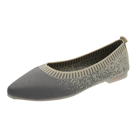 Pimfylm Women S Loafers Loafers for Women Casual Slip on Dress Loafers Grey 7