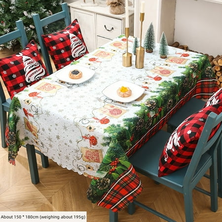 Christmas Tablecloth Rectangle Creative Christmas Printed Table Cover for Dining Party & Holidays
Christmas Tablecloth Rectangle Creative Christmas Printed Table Cover for Dining Party & Holidays