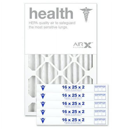 AIRx Filters 16x25x2 Air Filter MERV 13 Pleated HVAC AC Furnace Air Filter Health 6-Pack Made in the USA
AIRx Filters 16x25x2 Air Filter MERV 13 Pleated HVAC AC Furnace Air Filter Health 6-Pack Made in the USA