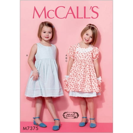 Children's/Girls' Sleeveless Dress, Puff Sleeve Overdress, 6, 7 and 8