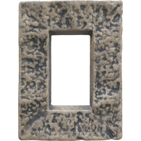 Ekena Millwork 4 W x 3 D x 7 7/8 H Universal Electrical Cover for StoneWall Faux Stone Siding Panels Linen Graphite