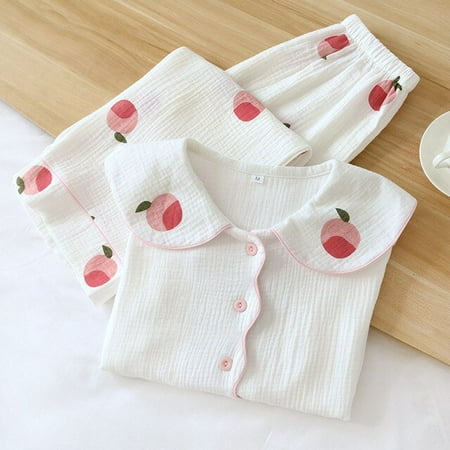 CoCopeaunt Double Gauze Cotton Women Sleepwear 2-piece Womens Cotton Home Suit Pajamas Spring Long Sleeve Pyjama Female Casual Lounge Set
CoCopeaunt Double Gauze Cotton Women Sleepwear 2-piece Womens Cotton Home Suit Pajamas Spring Long Sleeve Pyjama Female Casual Lounge Set