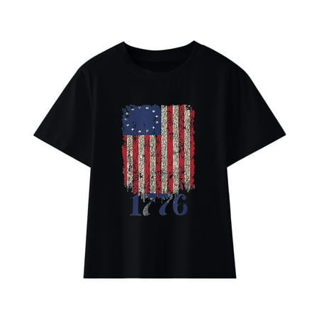 ZMHEGW 4Th Of July Toddler Girl T-Shirt Short Sleeve Pullover Shirts Independence Day Print Black 160
ZMHEGW 4Th Of July Toddler Girl T-Shirt Short Sleeve Pullover Shirts Independence Day Print Black 160