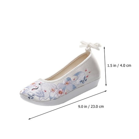 NICEXMAS 1 Pair Thick-soled Silk Shoes Hanfu Embroidered Shoes Ethnic Slope-heel Shoes
NICEXMAS 1 Pair Thick-soled Silk Shoes Hanfu Embroidered Shoes Ethnic Slope-heel Shoes