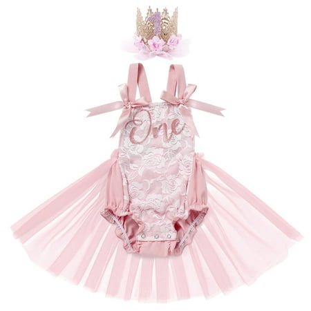 IBTOM CASTLE Baby Girl 1st Birthday Outfit Lace Tulle Romper Princess Tutu Dress Headband Shiny One Cake Smash Photo Shoot Clothes 12-18 Months Dusty Pink
IBTOM CASTLE Baby Girl 1st Birthday Outfit Lace Tulle Romper Princess Tutu Dress Headband Shiny One Cake Smash Photo Shoot Clothes 12-18 Months Dusty Pink