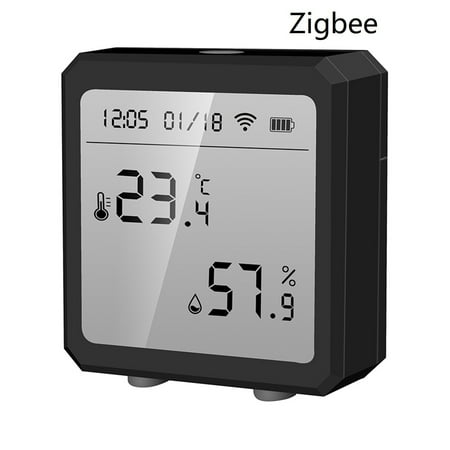Zigbee Tuya Thermometer Hygrometer Digital Humidity Meter With App Notification