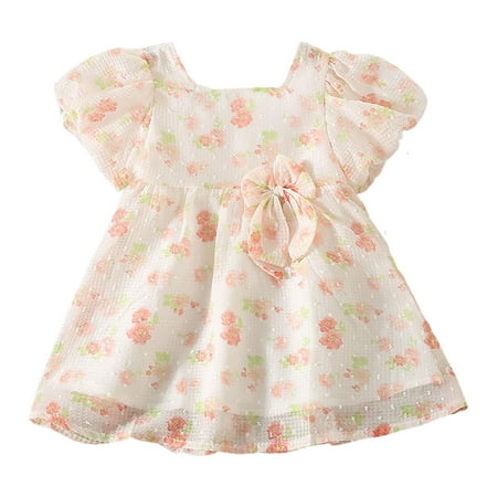 LIhncine Girls Dress Toddler Girls Short Sleeve Bowknot Dress Floral Prints Ruffles Dress Princess Dress Clothes Girls Summer Dress(Pink 2-3 Years)
LIhncine Girls Dress Toddler Girls Short Sleeve Bowknot Dress Floral Prints Ruffles Dress Princess Dress Clothes Girls Summer Dress(Pink 2-3 Years)