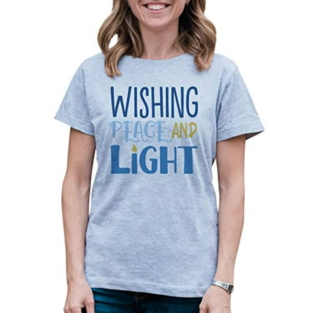 7 ate 9 Apparel Women s Happy Hanukkah Shirts - Wishing Peace and Light - Grey T-Shirt 2XL
7 ate 9 Apparel Women s Happy Hanukkah Shirts - Wishing Peace and Light - Grey T-Shirt 2XL