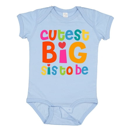 Inktastic Cutest Big Sis to Be Gift Baby Girl Bodysuit