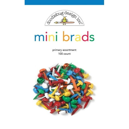 Doodlebug Chunky Brads 48/Pkg-Bon Appetit I Heart Travel