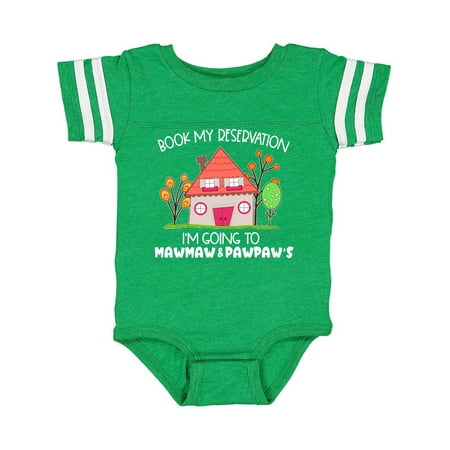 Inktastic Book my Reservation! I m Going To Mawmaw and Pawpaw s- House Gift Baby Boy or Baby Girl Bodysuit
Inktastic Book my Reservation! I m Going To Mawmaw and Pawpaw s- House Gift Baby Boy or Baby Girl Bodysuit
