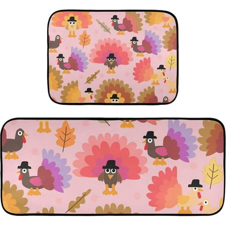 Hyjoy Thanksgiving Turkey 2 Pieces Kitchen Rug Cushioned Anti-Fatigue Kitchen Rugs Set for Home Office Laundry 19.7 x 27.6 +19.7 x 47.2
Hyjoy Thanksgiving Turkey 2 Pieces Kitchen Rug Cushioned Anti-Fatigue Kitchen Rugs Set for Home Office Laundry 19.7 x 27.6 +19.7 x 47.2