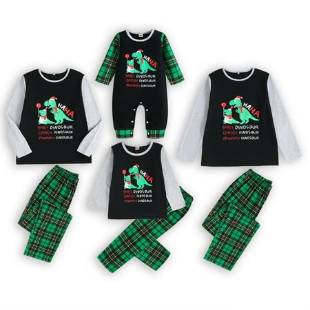 Matching Family Pajamas Sets Holiday PJ s Dinosaur Print Tee and Plaid Pants Loungewear for Adults Kids Baby
Matching Family Pajamas Sets Holiday PJ s Dinosaur Print Tee and Plaid Pants Loungewear for Adults Kids Baby