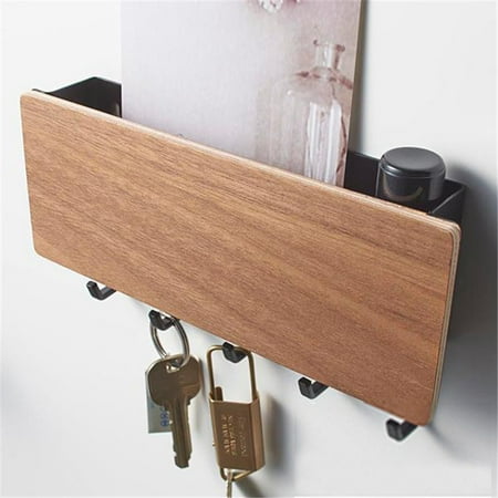 Wooden Wall Mounted Hanging Hanger Hooks Key Holder Storage Rack Organizer
