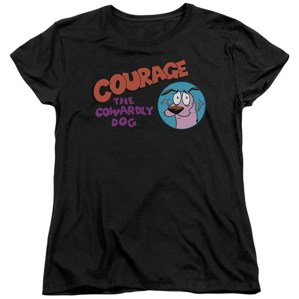 Courage The Cowardly Dog Courage Logo Womens Short Sleeve Shirt