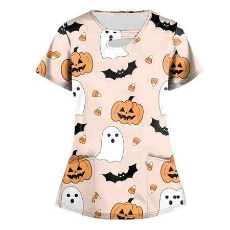HHei_K maternity scrubs for women Womens Tops Stretchy Fashion Printed Work With Pocket T-Shirt Short Sleeve Top
HHei_K maternity scrubs for women Womens Tops Stretchy Fashion Printed Work With Pocket T-Shirt Short Sleeve Top