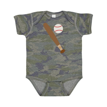 Inktastic Baseball Bat and Ball Gift Baby Boy or Baby Girl Bodysuit