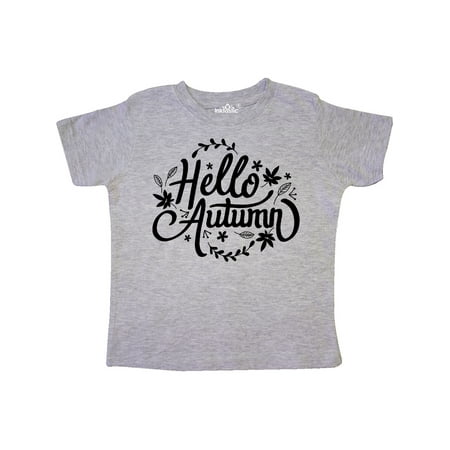 Inktastic Fall Season Hello Autumn in Black Gift Toddler Boy or Toddler Girl T-Shirt