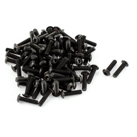 M3x12mm Thread 10.9 Alloy Steel Button Head Hex Socket Cap Screw Bolt 100pcs