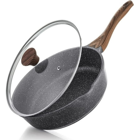 Nonstick Deep Frying Pan Skillet 10 /11/12-inch Saute Pan with Lid Stay-cool Handle Chef Pan Healthy Stone Cookware Cooking Pan Induction Compatible PFOA Free (10-Inch)
Nonstick Deep Frying Pan Skillet 10 /11/12-inch Saute Pan with Lid Stay-cool Handle Chef Pan Healthy Stone Cookware Cooking Pan Induction Compatible PFOA Free (10-Inch)